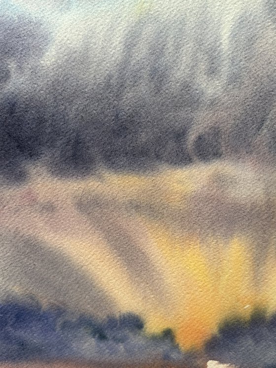 Hopeful Rays Through Dark Clouds