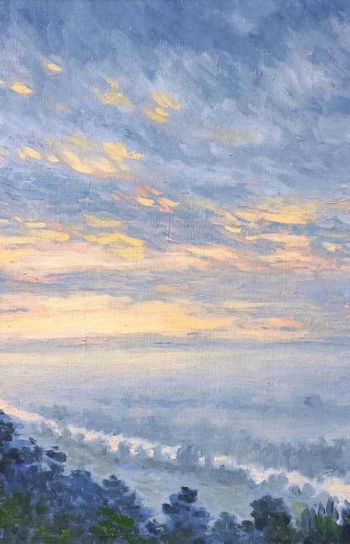 Fog on the river by Oleh Rak