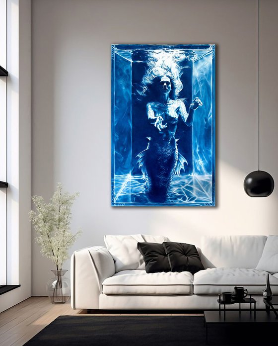 The Mermaid's Secret - Large Blue Nude