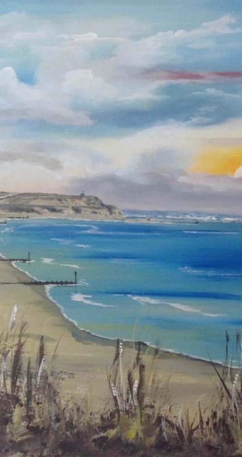 Sunrise over Hengisbury Head by Marja Brown