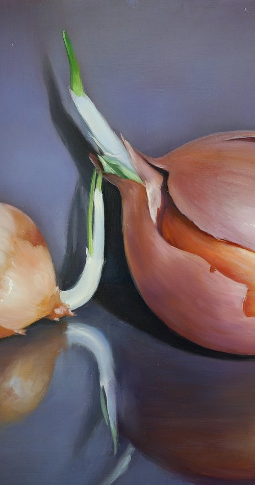 "Still life with onions" by Gennady Vylusk