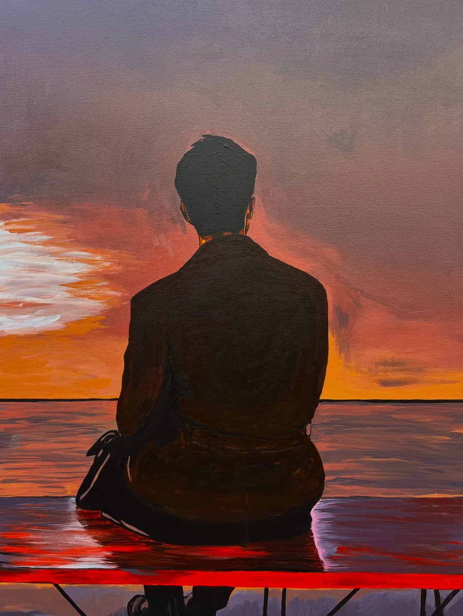 Still Waiting By Emmanuel Akolo, 36 X 48, Artwork For Sale On Artfinder