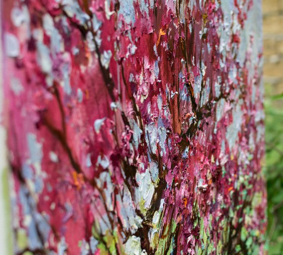 Flowering peach tree