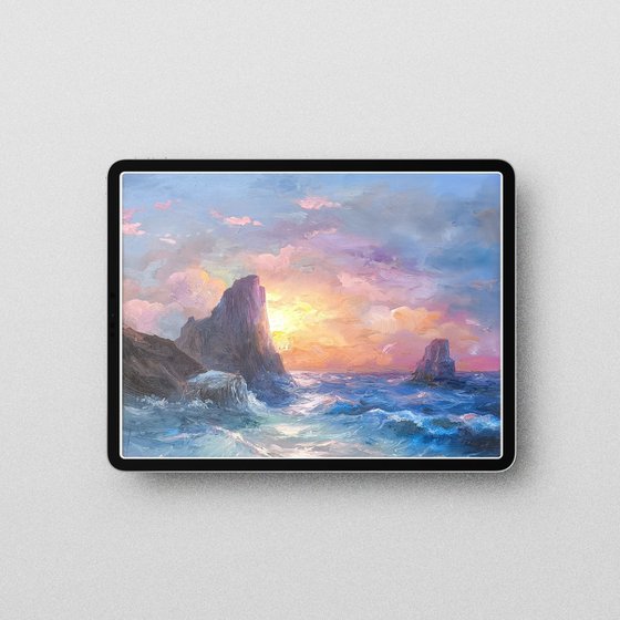 Sunset Over the Cliffs