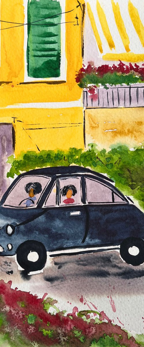 Car Italy adventures by Halyna Kirichenko
