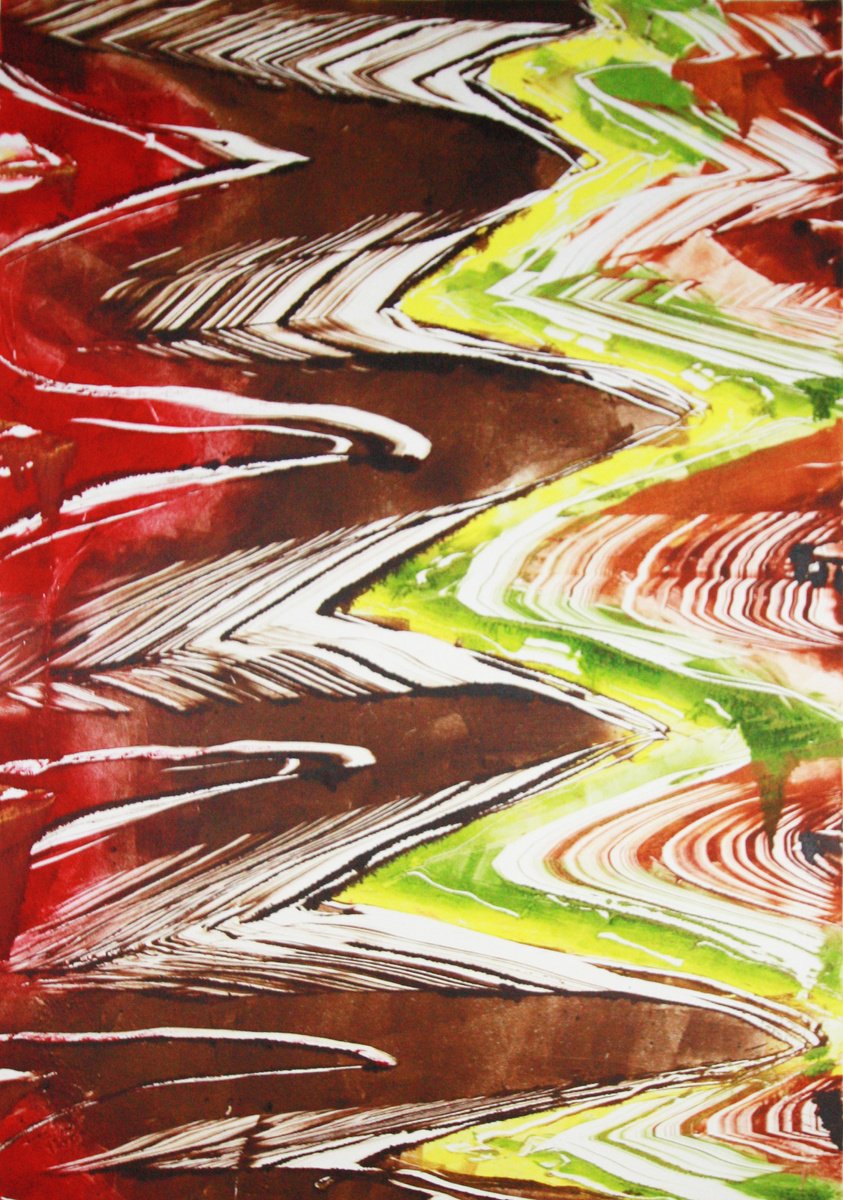 Expressive Limited Edition Print , Polychromal Therapy By Michael E. Voss, 22 X 32, Artwork For Sale On Artfinder