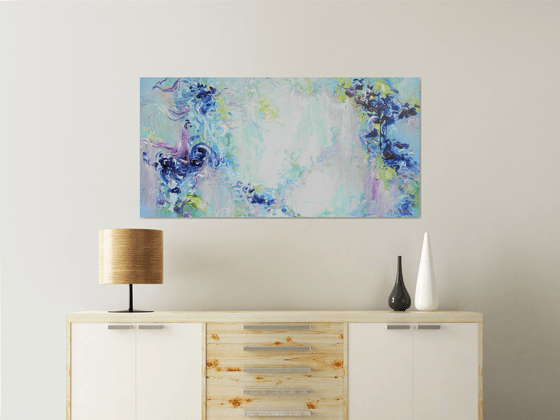 Abstract Floral Landscape. Floral Garden. Abstract Flowers. Forest. Original Painting on Canvas. Impressionism. Modern Art