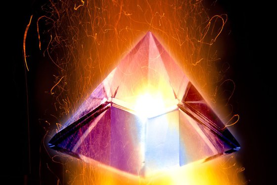 Burning Crystal Pyramid