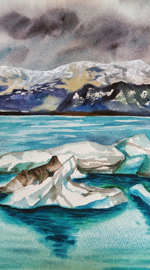 A glacier in Iceland by Delnara El