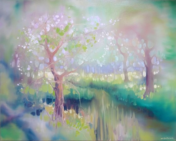 Glade by a River in Springtime