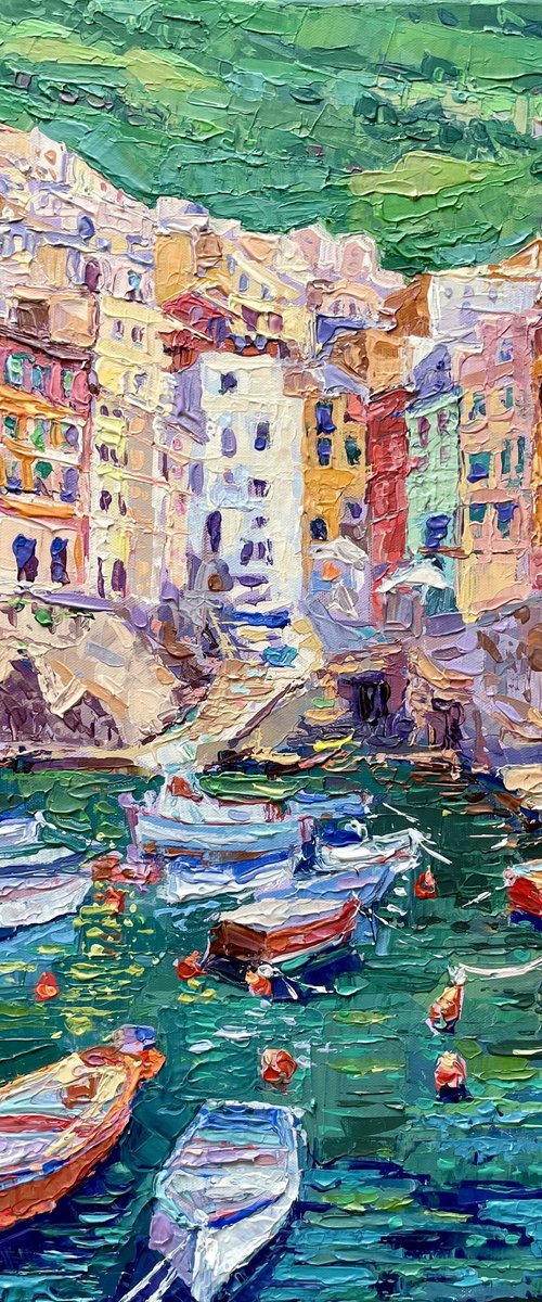 Riomaggiore, Cinque Terre, Italy by Adriana Dziuba