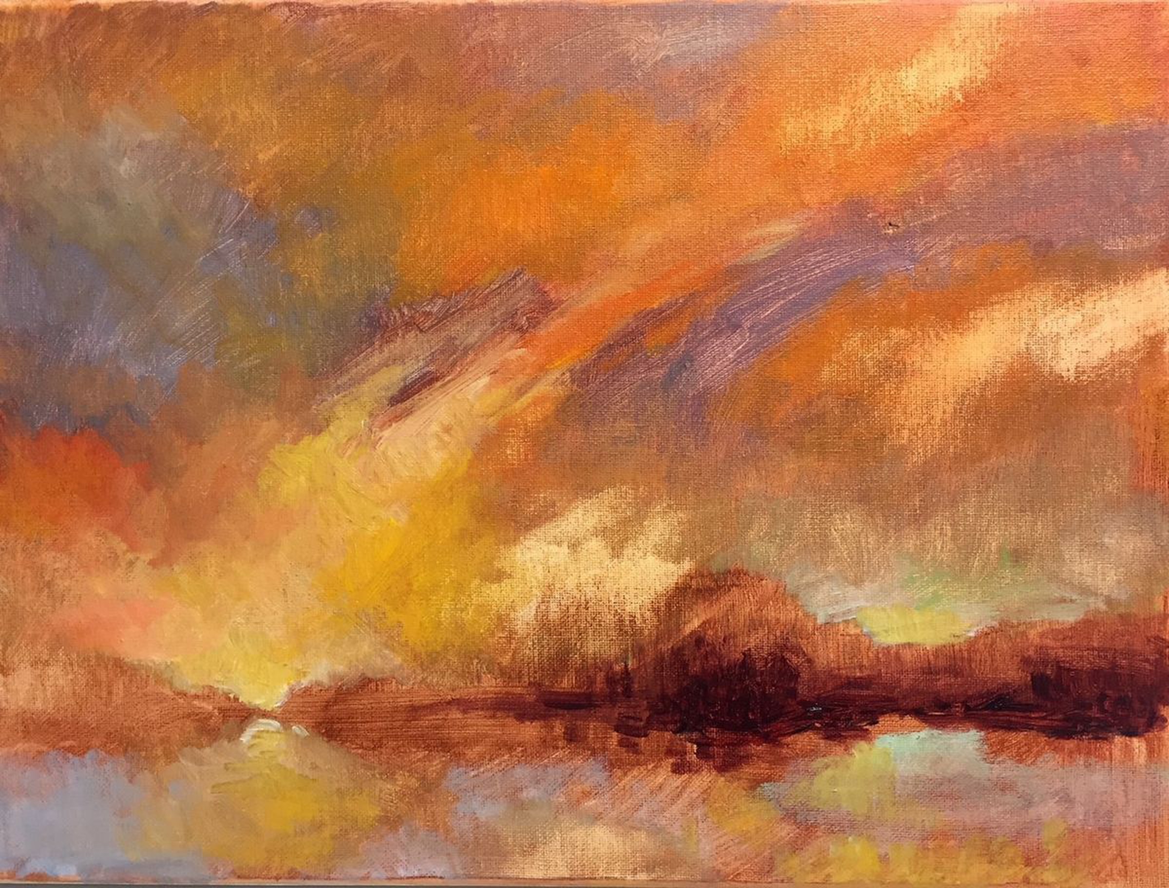 Abstract Sunset Over Water By Rod Norman Artfinder
