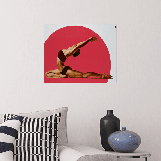 Limited edition 1/10 Golden yoga on red