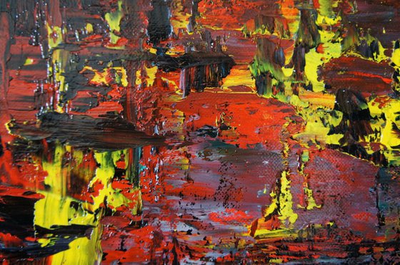 Abstract Extract 403001 (30 x 40 cm) oil textured