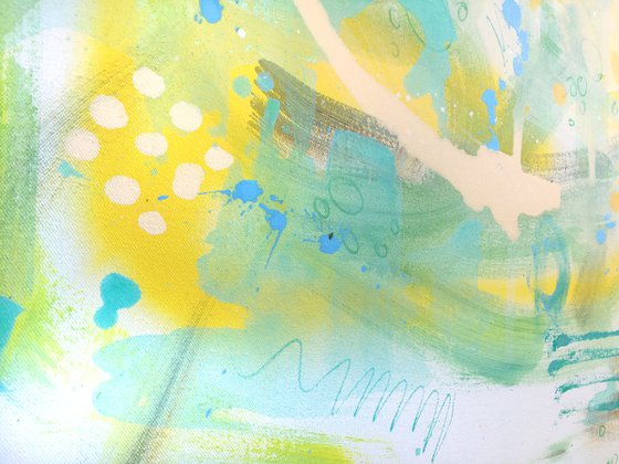 Ephemeral abstract painting: "Cellular Life Journey"
