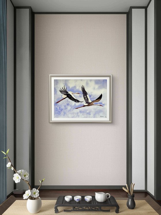 Strok Heron Wader Ardea Hern