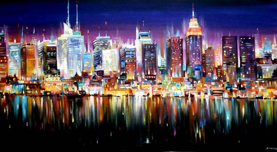 Beauty of Night City, New York Skyline