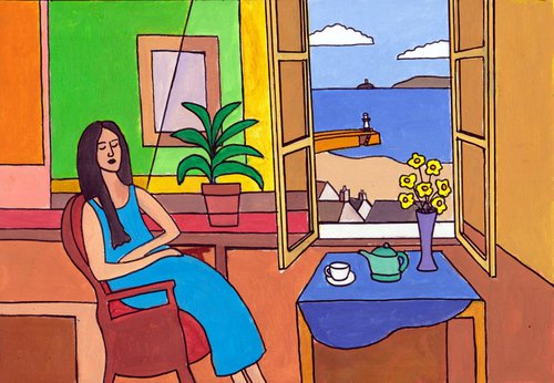 "Harbour view with fresh daffodils, St Ives" by Tim Treagust
