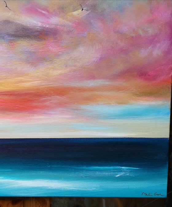 "The Symphony of Now" - Cornish Seascape, Art, Skyscape