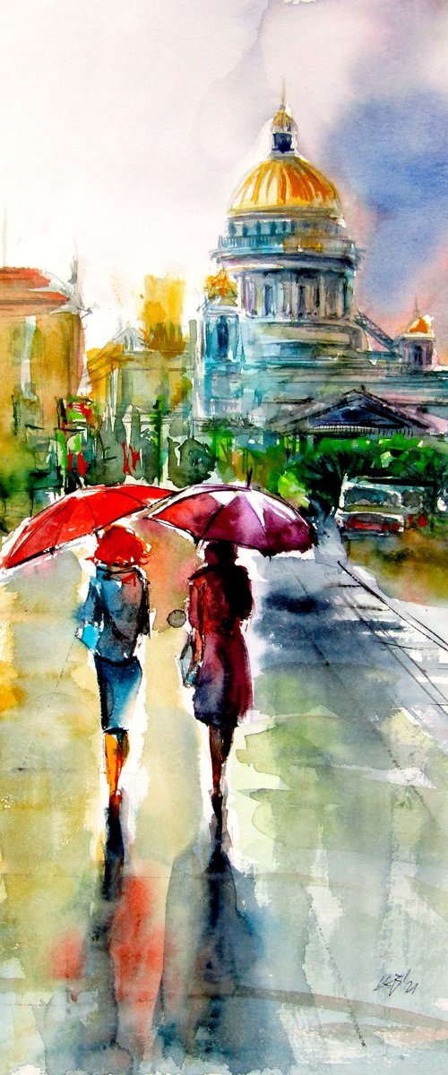 Rainy day with umbrellas by Kovács Anna Brigitta