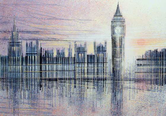 London - Big Ben and The Houses Of Parliament At Sunset