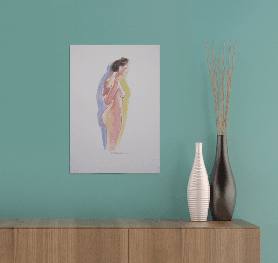 Standing female nude