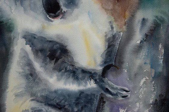 Koala painting, Australia watercolor painting original