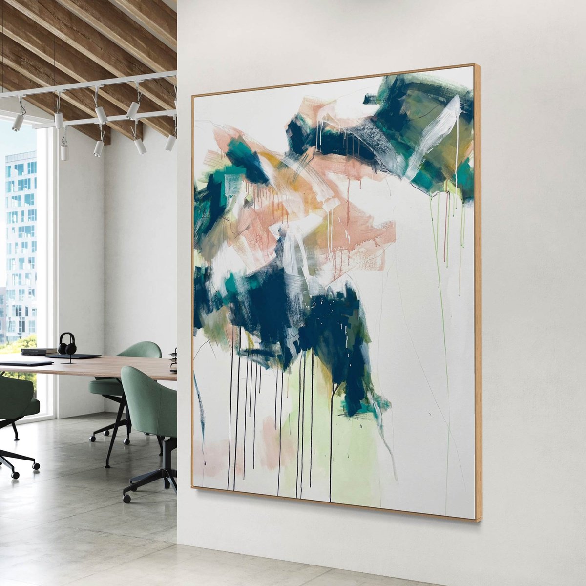 Abstract Acrylic Painting By Cheryl Harrison, 47 X 63, Lullaby, Original Artwork