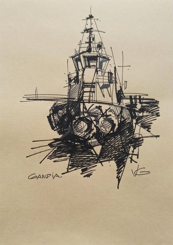 Original sketch of a TUGBOAT VB SEVILLA