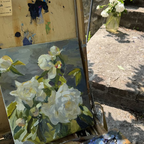 Whispers of White Peonies