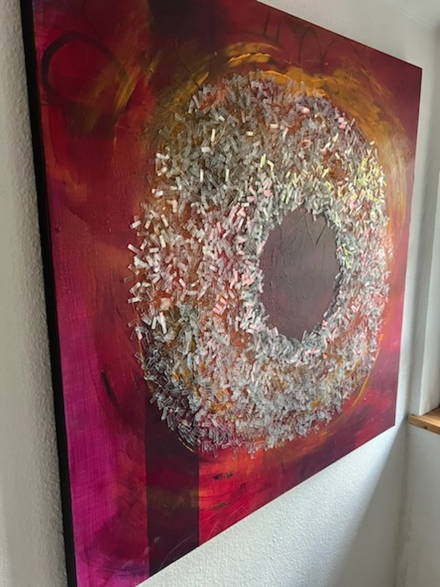 Geometric Painting , Entropy Ii - One Of The Collection By Kasia Januszkiewicz, 39 X 39, Artwork For Sale On Artfinder
