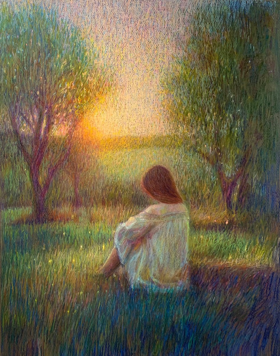 Watching Sun Goes Down by Nataliia Zaharuk