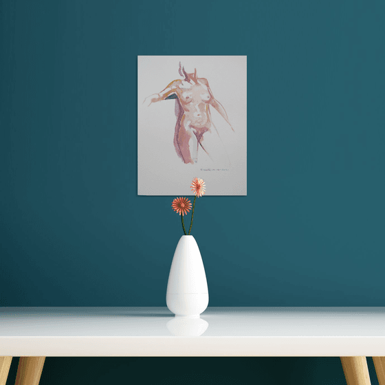 Standing female nude