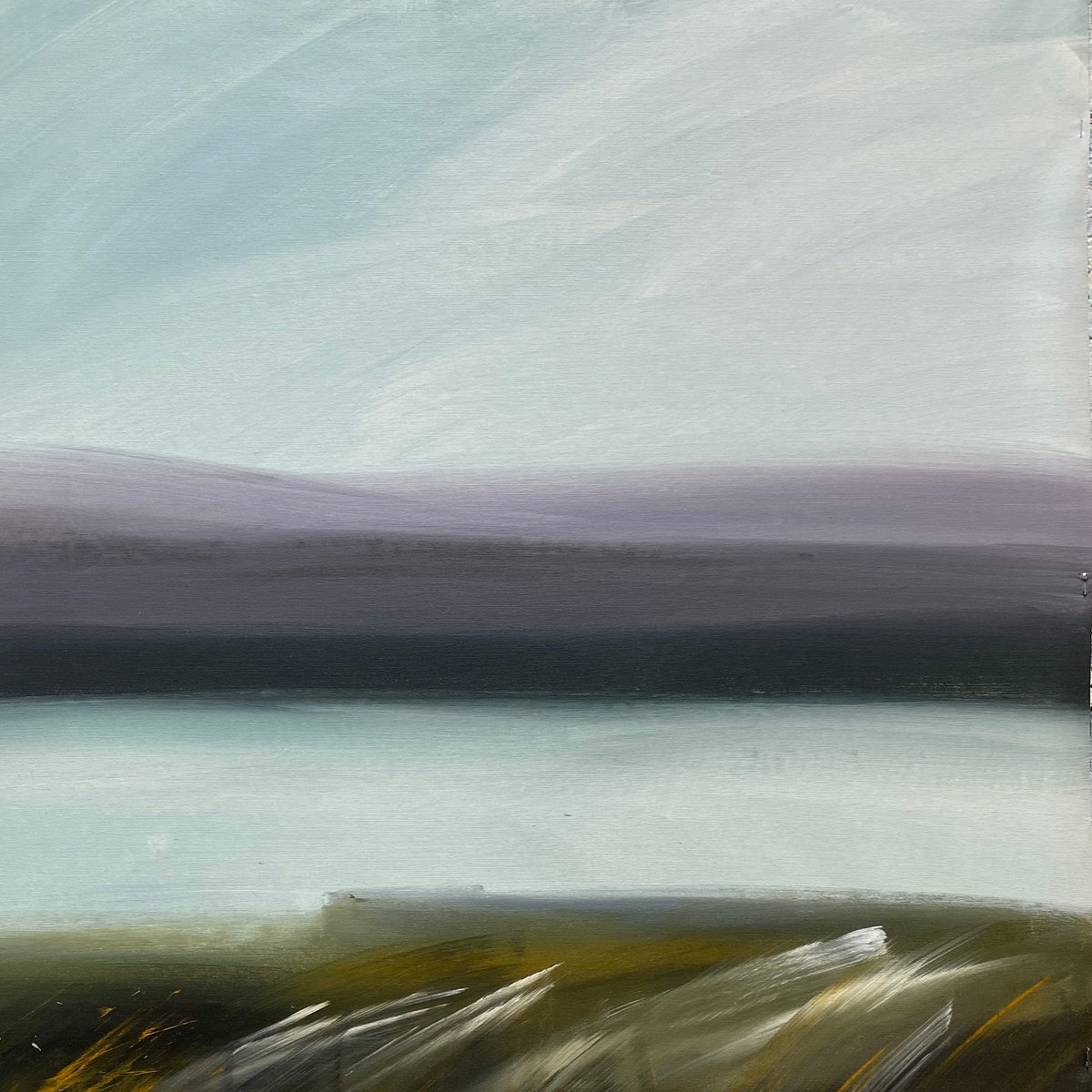 Impressionistic Landscape Acrylic Painting By Helen Mount, 24 X 24, Love Is Worth Everything, Original Artwork