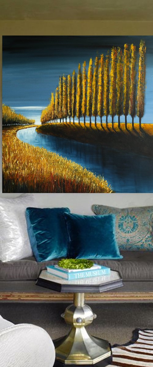 The Lines of Autumn VII- Fields and Colors Series by Danijela Dan