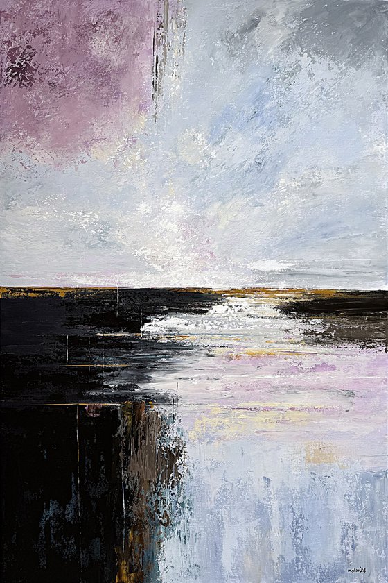 Soft Light Across Still Water-Clouds wall art