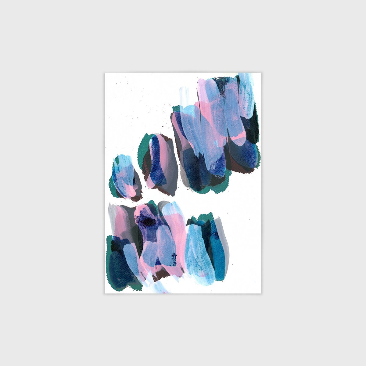 Abstract Painting By Smit Khond, 8 X 12", Rare Familiars, Vi, Original Artwork