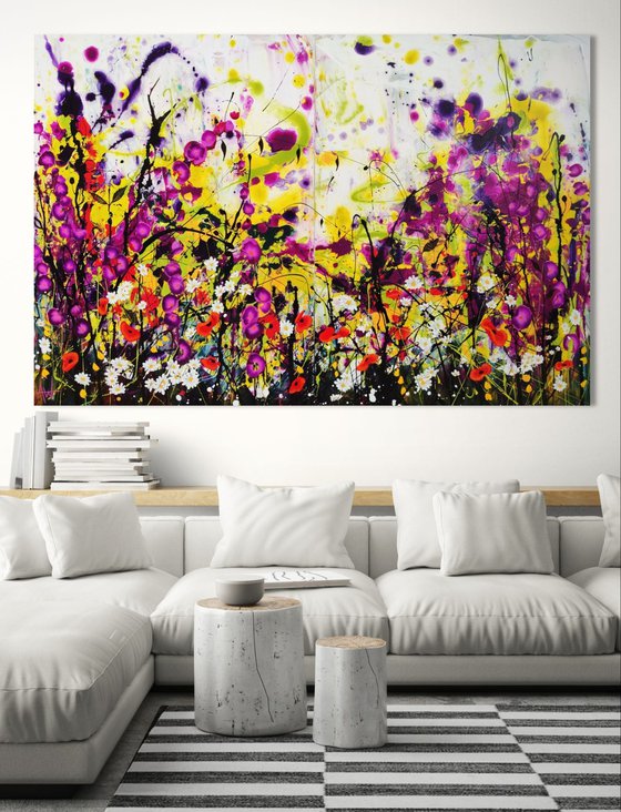 Violet Honeyday; Abstract Floral Landscape