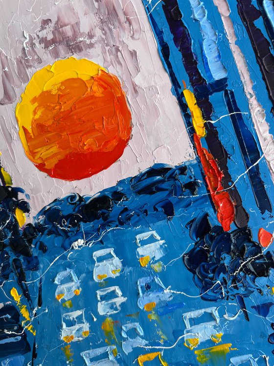 NYC Moon Painting