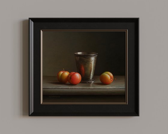 Plums with a cup