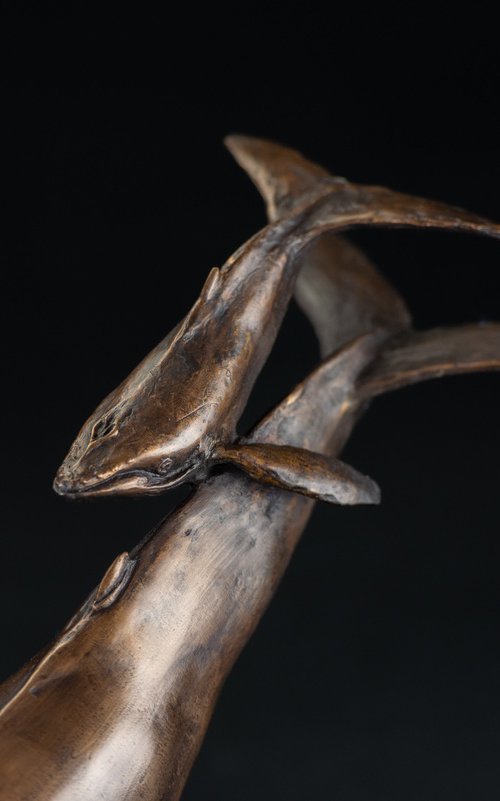 Whale and Calf Foundry Bronze by Tanya Russell