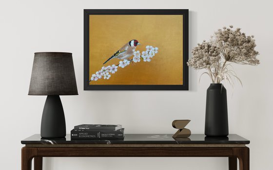 Goldfinch and Cherry Blossom