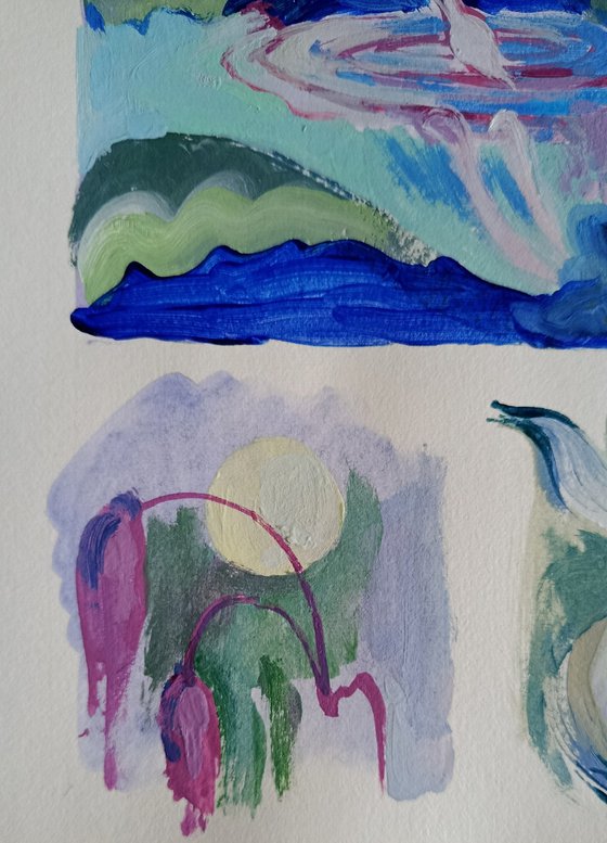 Summer landscape (diptych)