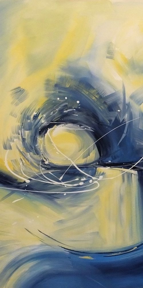 The eye of the storm 48 x 40 by Marelize Coetzee