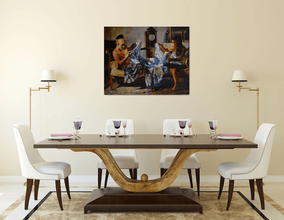 The Blue and White Shawl