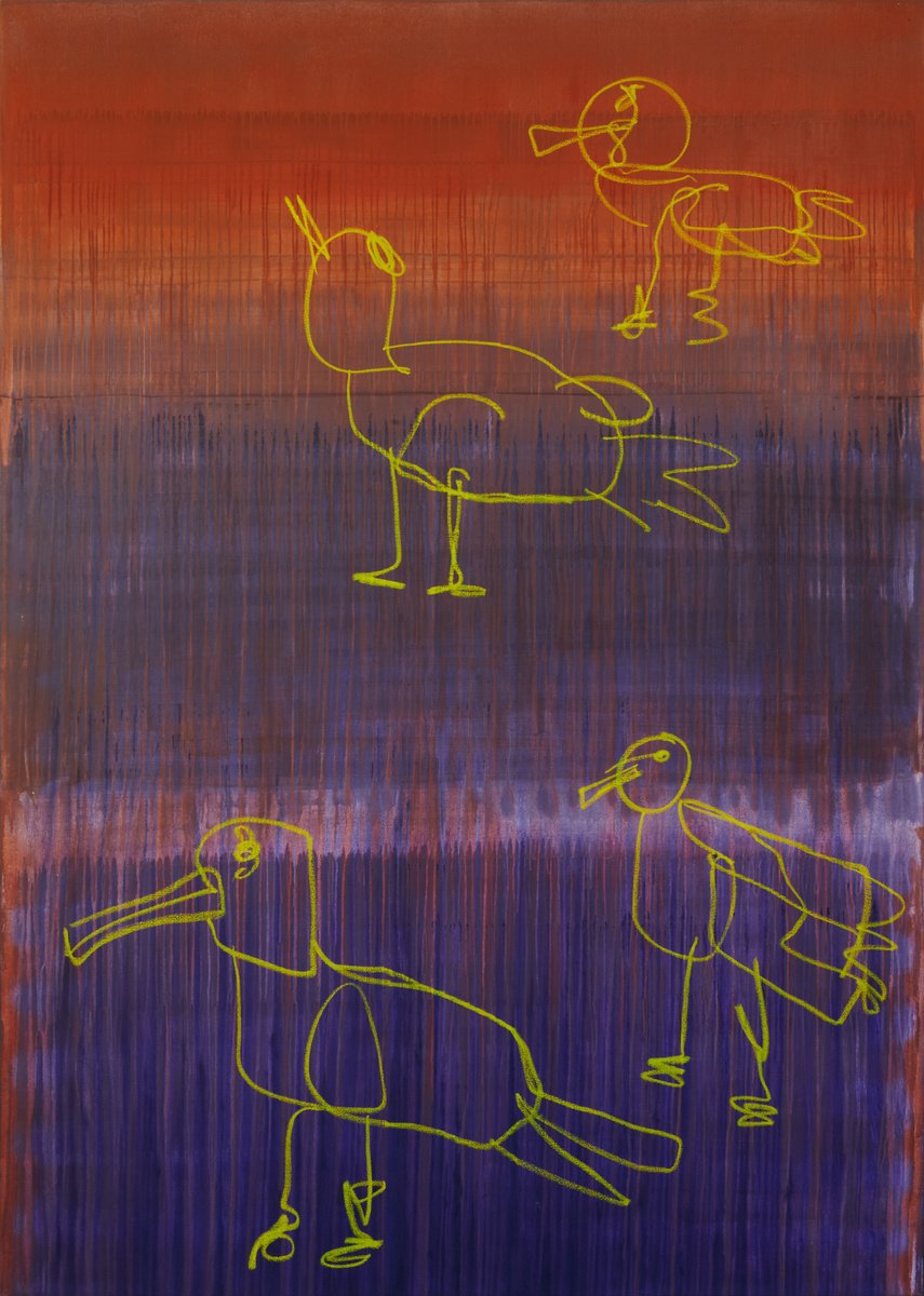 Expressive Oil Painting , Seagulls By Simon Findlay, 59 X 83, Artwork For Sale On Artfinder
