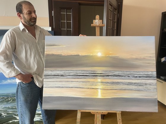 Golden Stillness - Ocean sunset