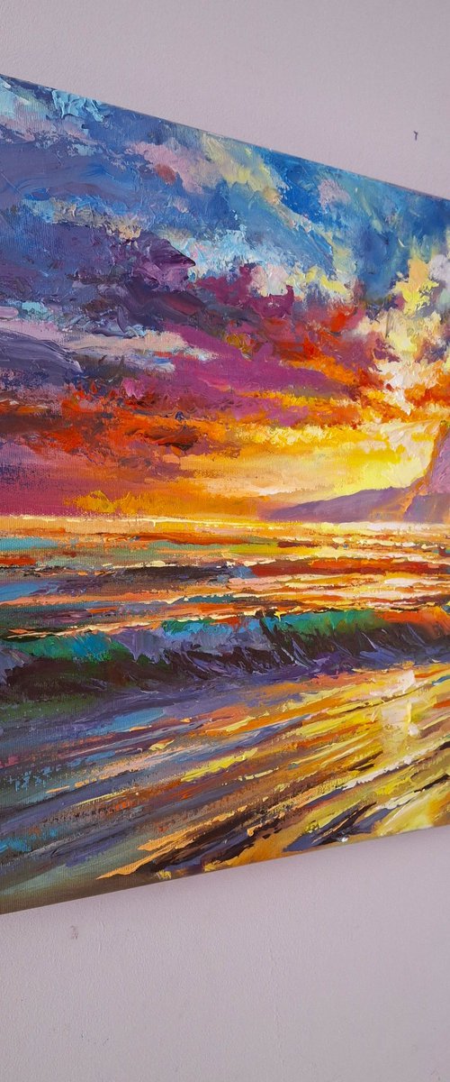 Where the Sun Touches the Waves by Andrej  Ostapchuk