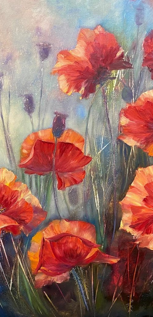 Clinking poppies by Larisa Batenkova