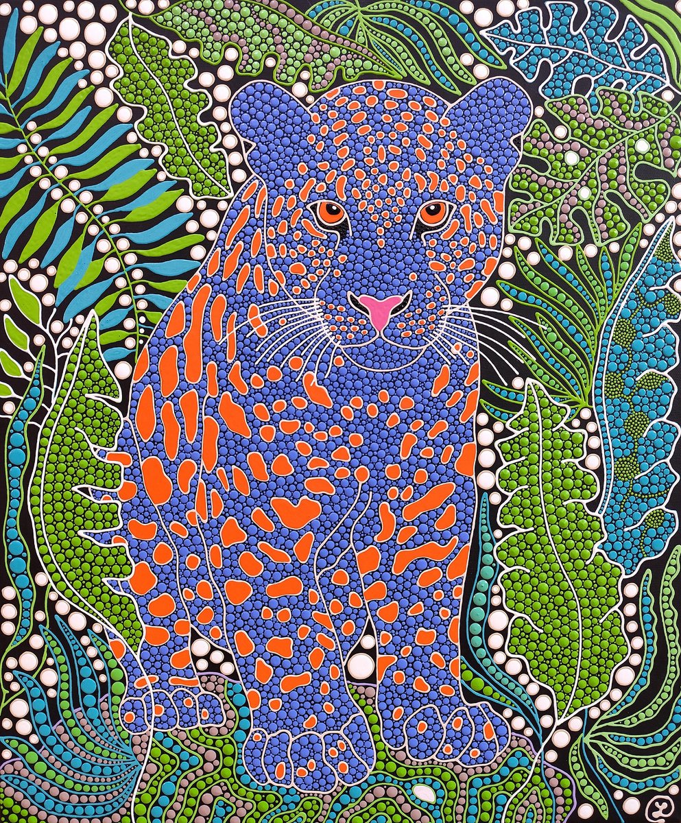 Expressive Giclee Print , Eye Of The Jungle 2 By Oxana Lazari, 30 X 35, Artwork For Sale On Artfinder